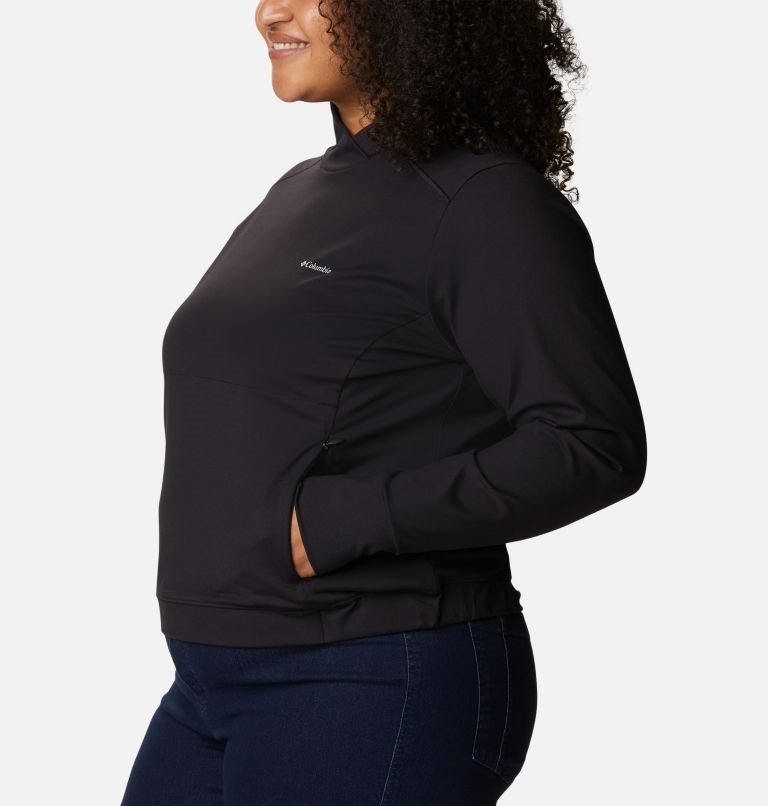 Women's Columbia Weekend Adventure Sweatshirts Black | Plus Size CA-O045A